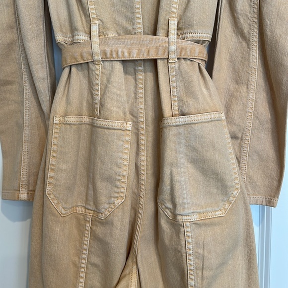 Ulla Johnson Light Ochre Long Sleeve Zipper Jumpsuit Size 0 - Picture 6 of 10